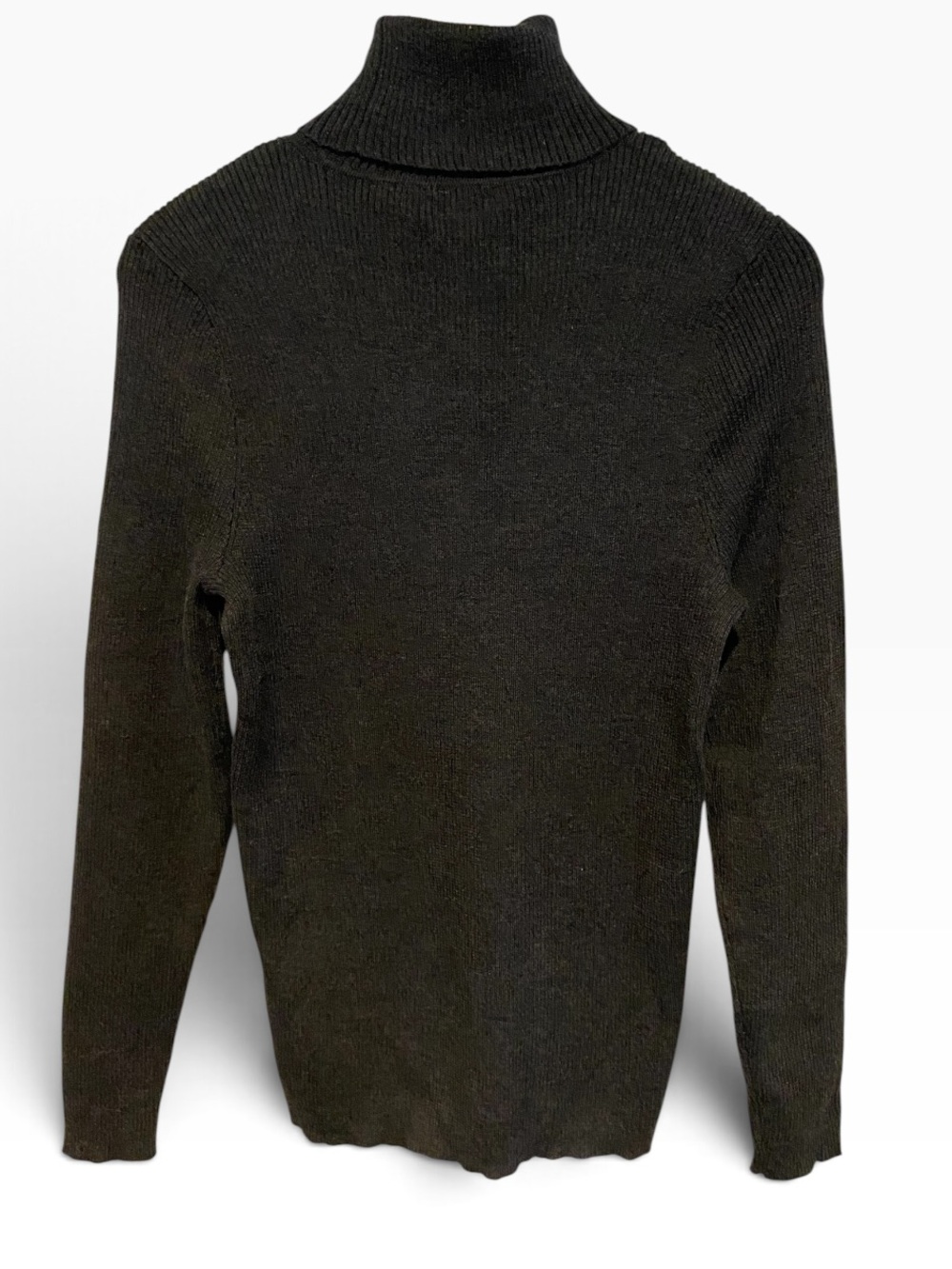 VINTAGE LAUREN RALPH LAUREN OLIVE GREEN RIBBED TURTLENECK SWEATER SZ XL - Picture 4 of 5